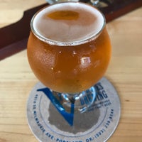 Photo taken at 13 Virtues Brewing Co. by Amber G. on 7/28/2018