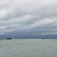 Photo taken at Chicago Harbor Southeast Guidewall Lighthouse by Job K. on 11/21/2023