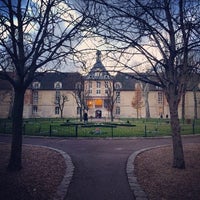 Photo taken at Jardin de l&amp;#39;Hôpital Saint-Louis by nik on 12/18/2013