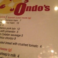 Photo taken at Ondo&amp;#39;s Spanish Tapas by Allison P. on 1/20/2013