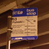 Photo taken at CTA 53 bus Pulaski by Lisa A. on 12/11/2012