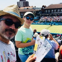Photo taken at Queens Club Centre Court by Köksal A. on 6/24/2018