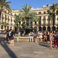 Photo taken at Plaça Reial by Marra G. on 6/19/2015