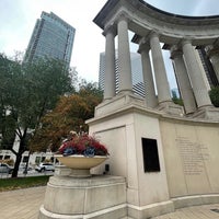Photo taken at Millennium Monument in Wrigley Square by Maj D. on 10/24/2022