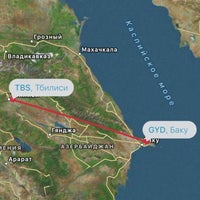 Photo taken at Azerbaijan Airlines J220224 Tbilisi to Baku by Владислав I. on 5/11/2017