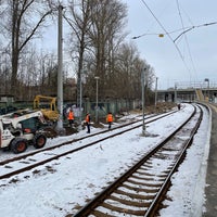 Photo taken at Ж/д станция «Новая деревня» by Владислав I. on 3/20/2021
