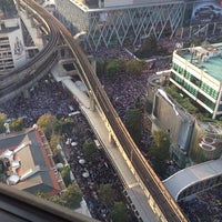 Photo taken at Ratchaprasong Intersection Rally Site by Mam P. on 1/13/2014