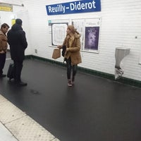 Photo taken at Métro Reuilly–Diderot [1,8] by GARY 🇫🇷🚅 on 1/22/2018