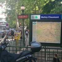Photo taken at Métro Buttes Chaumont [7bis] by GARY 🇫🇷🚅 on 5/31/2014