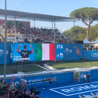 Photo taken at Stadio del Nuoto - Foro Italico by Elisa I. on 8/16/2022