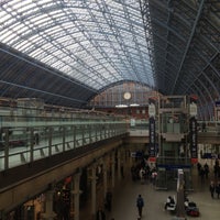 Photo taken at London St Pancras International Railway Station (STP) by Lawrence S. on 5/4/2013