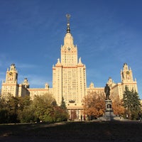 Photo taken at Памятник Ломоносову by Alexey F. on 10/16/2018