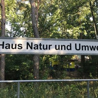 Photo taken at Bf. Haus Natur und Umwelt Parkeisenbahn by Jennifer A. on 8/11/2018
