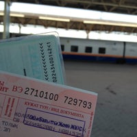 Photo taken at Astana Train Station by Daniya R. on 5/7/2013