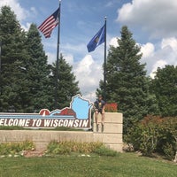 Photo taken at Welcome To Wisconsin Sign by Adam M. on 8/28/2017