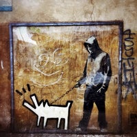 Photo taken at Banksy - &amp;quot;Keith Haring Dog &amp;amp; Hoodie&amp;quot; by Pedrinho B. on 5/25/2014