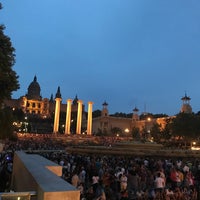 Photo taken at Plaça d&amp;#39;Espanya by Alina S. on 8/13/2018
