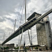 Photo taken at Royal Victoria Dock Footbridge by Radek Z. on 8/26/2022