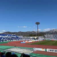 Photo taken at NDsoft Stadium Yamagata by himucl on 3/16/2024