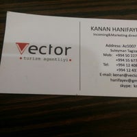Photo taken at Vector travel agency by Kanan H. on 9/10/2014