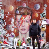 Photo taken at David Bowie Mural by Игорь Т. on 1/18/2018
