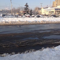 Photo taken at зупинка &quot;вулиця Жолудєва&quot; (МТ 433) by Tanya D. on 12/14/2012
