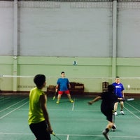 Photo taken at Ratchavipha Badminton Court by Nopphapadol Y. on 2/12/2015