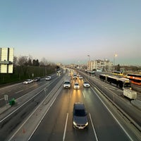 Photo taken at Küçükçekmece Metrobüs Durağı by Hamid K. on 1/23/2024