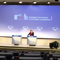 Photo taken at EU Council Press Room by Germà C. on 1/28/2014