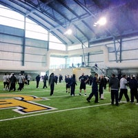 Photo taken at John And Mary Brock Football Practice Facility by Bronson K. on 1/12/2013
