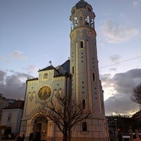 Photo taken at Kostol sv. Alžbety (The Blue Church) by Roger F. on 1/25/2024