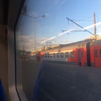 Photo taken at Поезд 7451/7453/7455 «Ласточка» Санкт-Петербург - Луга by Victoria I. on 4/10/2018