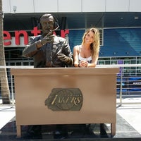 Photo taken at Chick Hearn Statue by Arash M. on 6/8/2014
