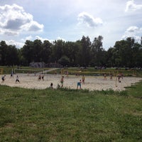 Photo taken at Volleyballfeld im Volkspark Friedrichshain by Arne on 5/25/2014