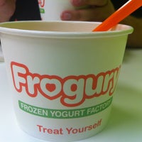 Photo taken at Frogury: Frozen Yogurt Factory by Janette B. on 3/16/2012