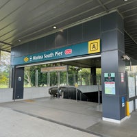 Photo taken at Marina South Pier MRT Station (NS28) by Section A. on 2/23/2024
