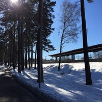Photo taken at Skogskyrkogården T-bana by Tobi C. on 3/18/2018