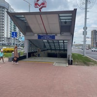 Photo taken at Станция метро «Грушевка» by Alexsander G. on 5/7/2022