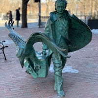 Photo taken at Edgar Allan Poe Statue by Mark K. on 3/13/2019