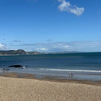 Photo taken at Lyme Regis Beach by Dave E. on 10/3/2023