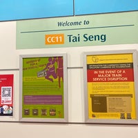 Photo taken at Tai Seng MRT Station (CC11) by KylêAārön🇸🇬🌹 ك. on 12/4/2020