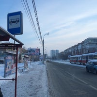 Photo taken at Остановка «ул. Первомайская» by Оксана Ф. on 1/25/2016