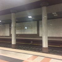 Photo taken at metro Rossiyskaya by Оксана Ф. on 4/30/2016