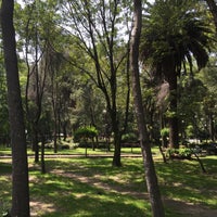 Photo taken at Jardín Ramón López Velarde by Inti A. on 10/7/2015