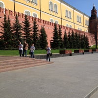 Photo taken at Kremlin Wall by Tatyana G. on 5/8/2013