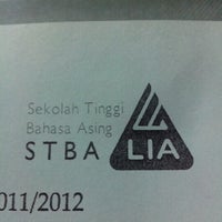 Photo taken at STBA LIA Jakarta by Henselia Zona M. on 1/15/2013