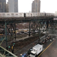 Photo taken at Queens Boulevard Bridge over Sunnyside Yards by Eric N. on 2/23/2018