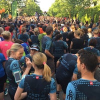 Photo taken at Start of Geneva Marathon by Zsolt G. on 5/7/2016