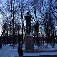 Photo taken at Памятник Фёдору Волкову by Alexander P. on 12/15/2013