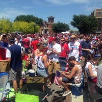 Photo taken at World. Cup block Party Mass Ave by Ted G. on 7/1/2014